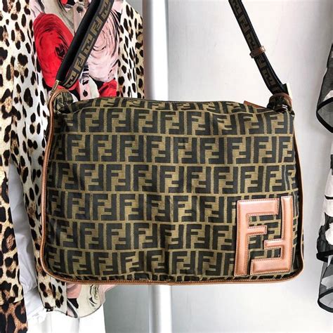 fendi zucca crossbody large|vintage Fendi zucca crossbody bag.